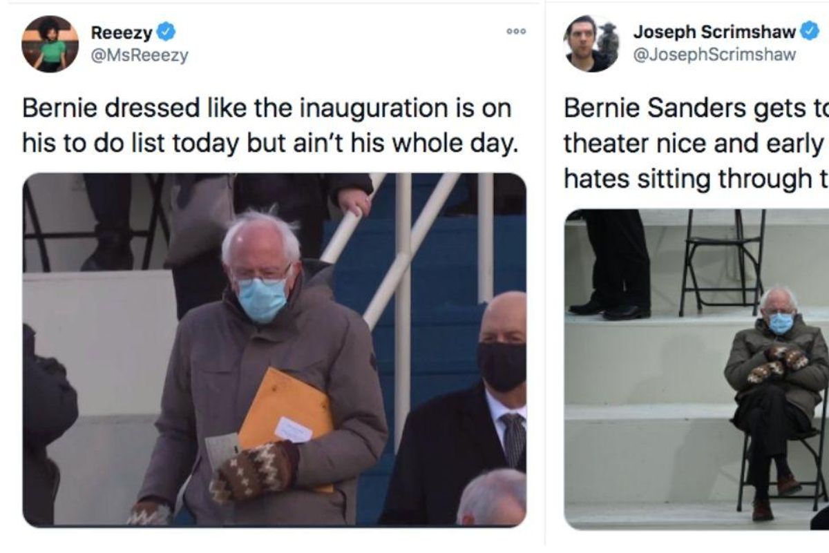 Bernie Sanders delights Inauguration audience by simply being his adorably authentic self