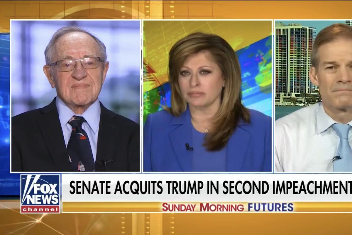 Jim Jordan And Alan Dershowitz Have Thoughts On Trump's Acquittal. They Are Idiot Thoughts.