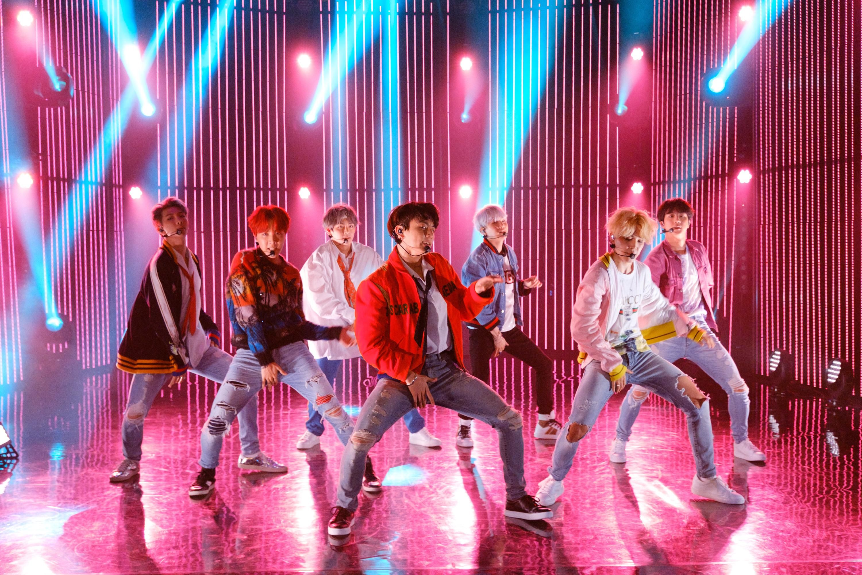 BTS performs on The Late Late Show