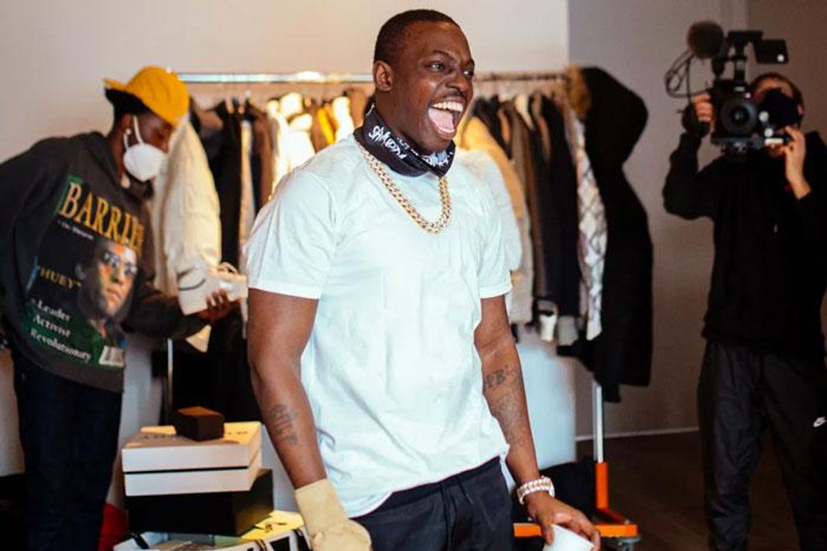 Bobby Shmurda exclaiming in happiness