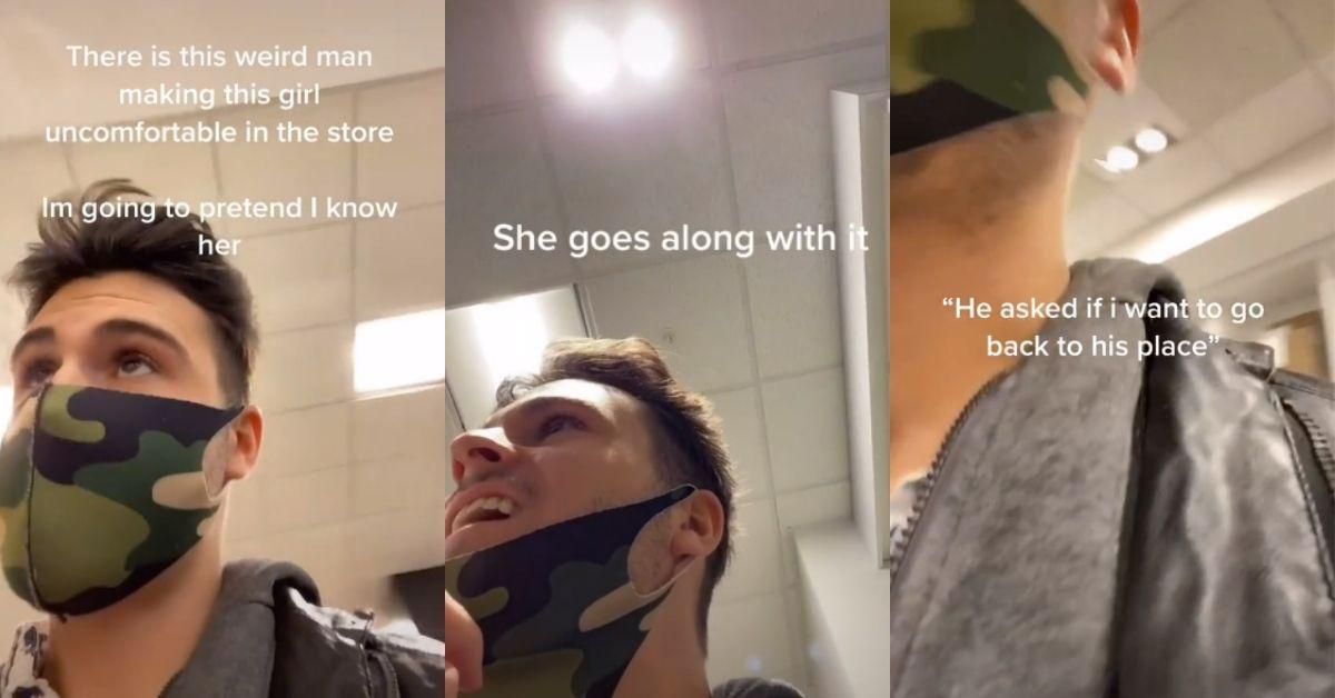 Guy Pretends To Know Woman To Save Her From Potentially Dangerous Situation In Viral Video
