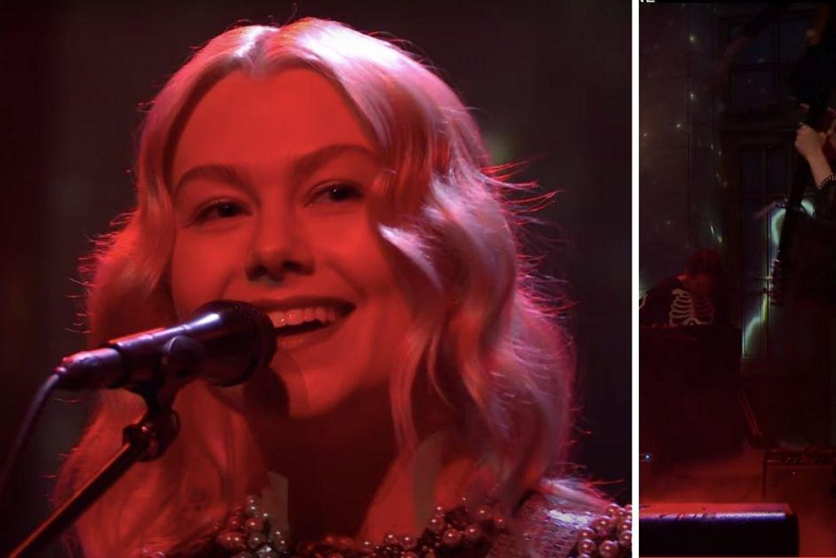 A male 'feminist' criticized Phoebe Bridgers' guitar-smashing on SNL.  It didn't end well.