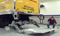 Operating a liftgate on a Penske rental truck