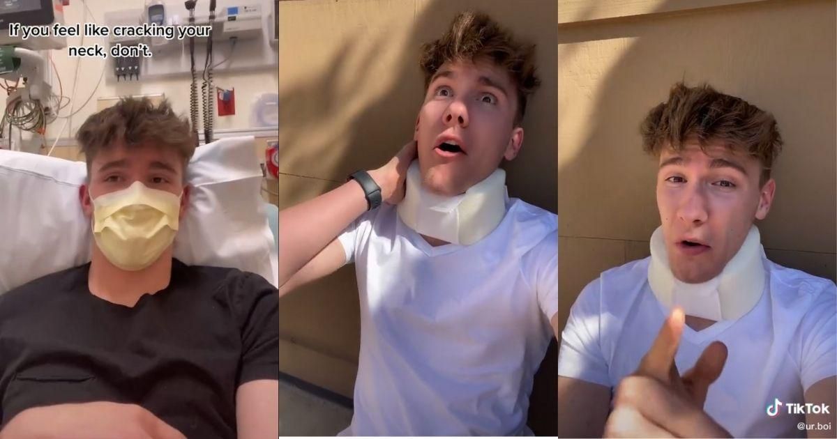 Guy Offers Warning In Viral Video After His Habit Of Cracking His Neck Landed Him In The ER