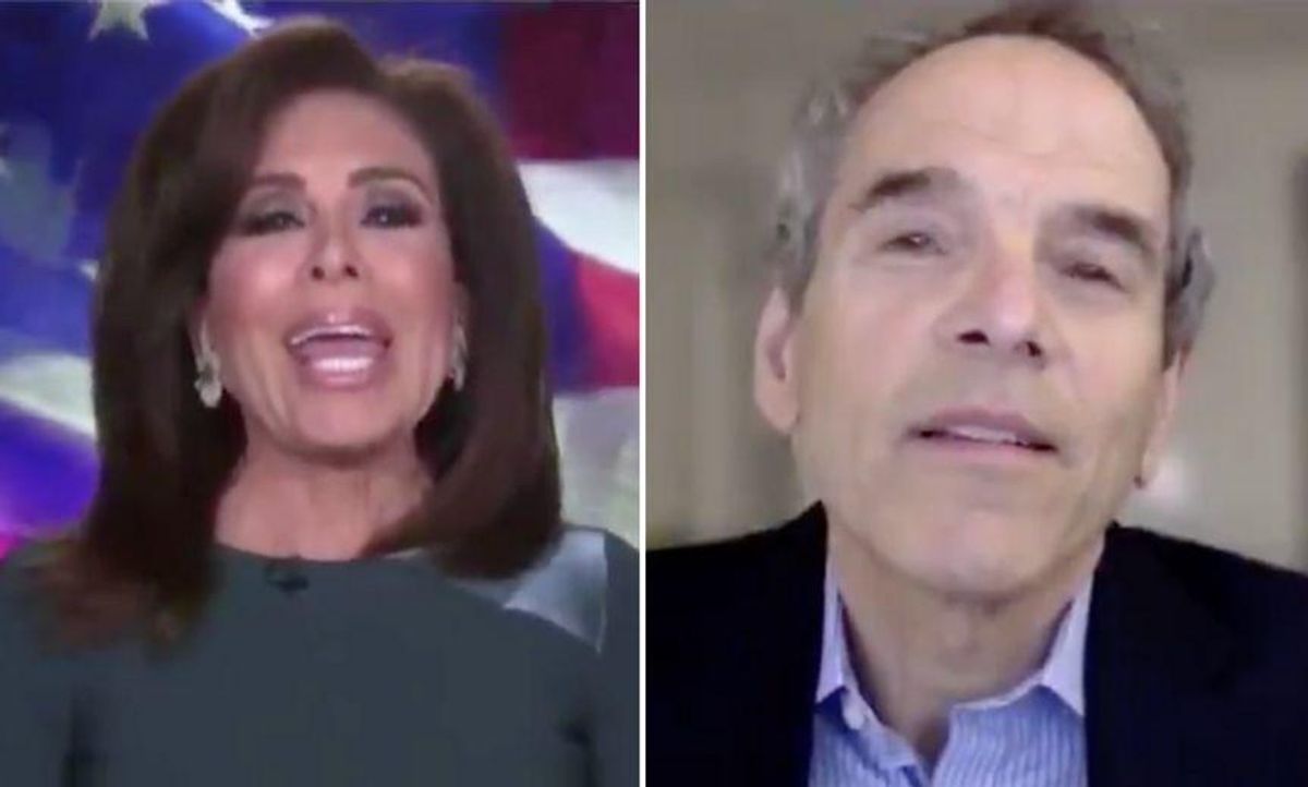 Jeanine Pirro Flips Out on Guest After He Says Joe Biden Is 'Making America Great Again'