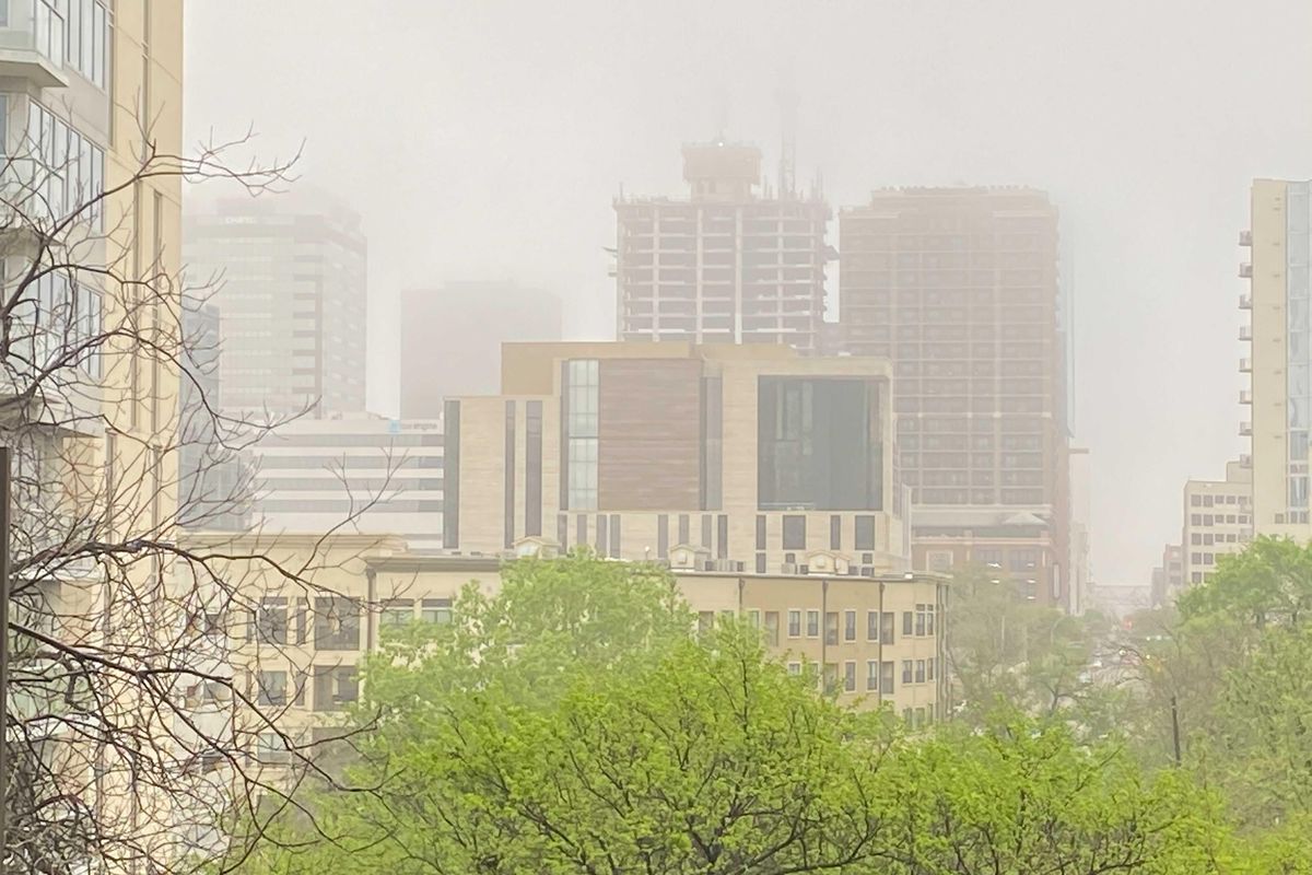 Patchy drizzle before a cloudy week in Austin
