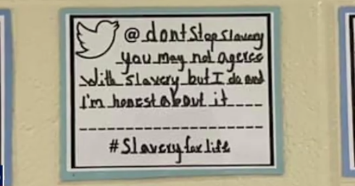 School Apologizes After Having 4th Graders Write Pro-Slavery Twitter Hashtags For Civil War Assignment