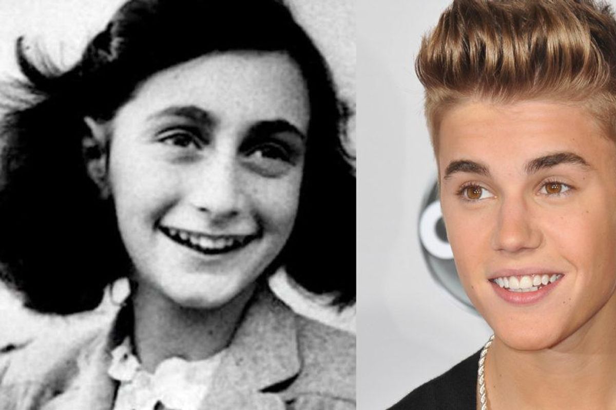 Anne Frank Justin Bieber