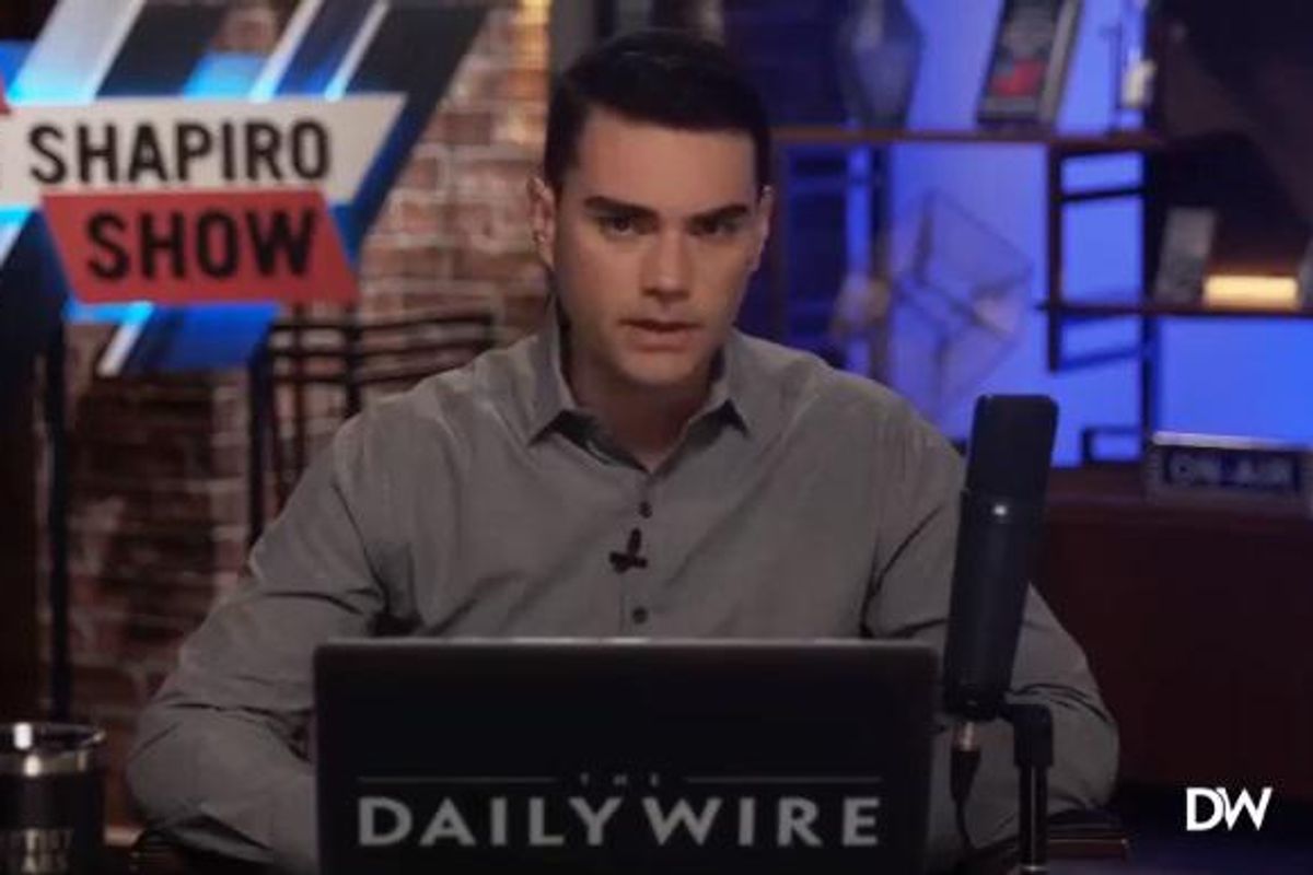 Pro-Life Ben Shapiro Isn't Fussed About Climate Emergency Because Of Lots Of Reasons That Are Lies