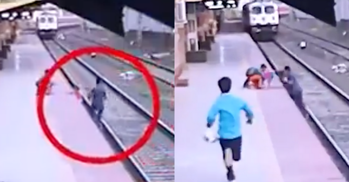 Man Saves Child Who Fell Onto Train Tracks With Seconds To Spare: VIDEO ...