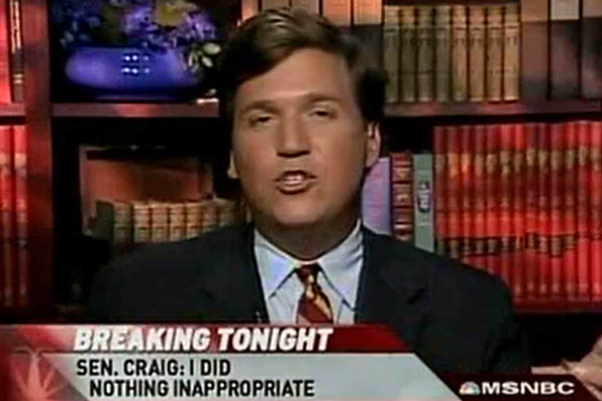 Might Be A Good Time To Remind Y'all Of That Time Tucker Carlson Beat Up A Gay Dude In The Bathroom