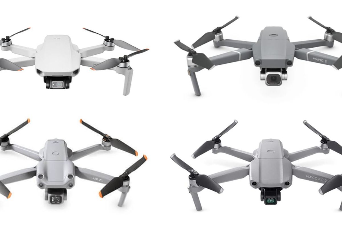 The DJI Mavic, Mini and Air drone family​
