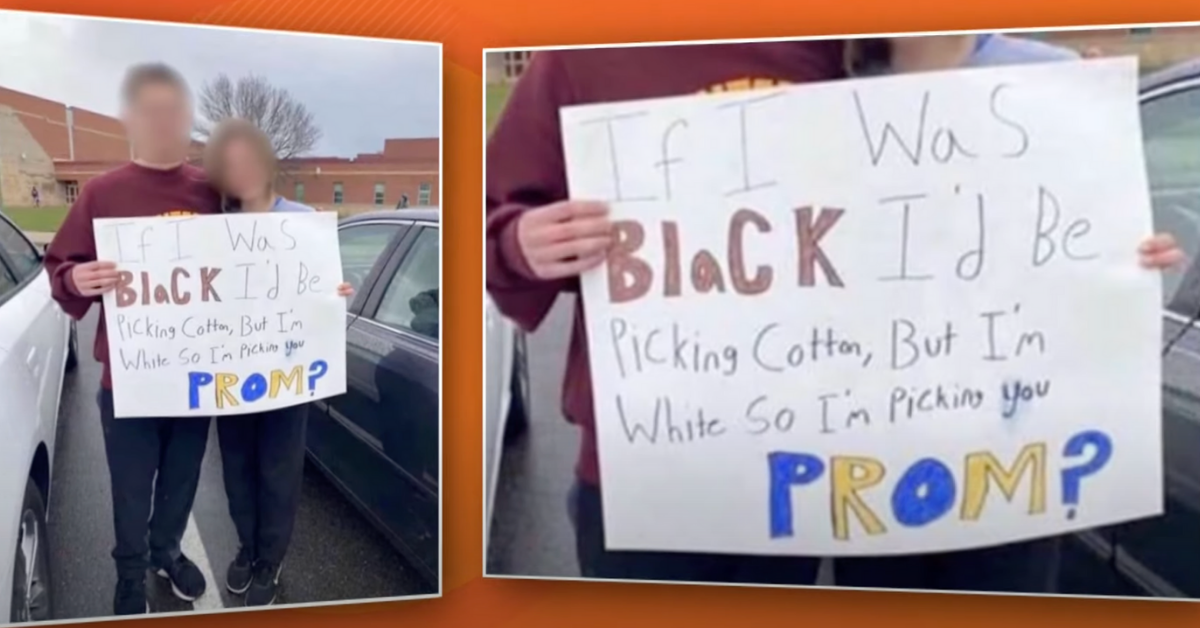 Minnesota Teen Slammed For Proposing To Prom Date With Racist 'Cotton Picking' Sign