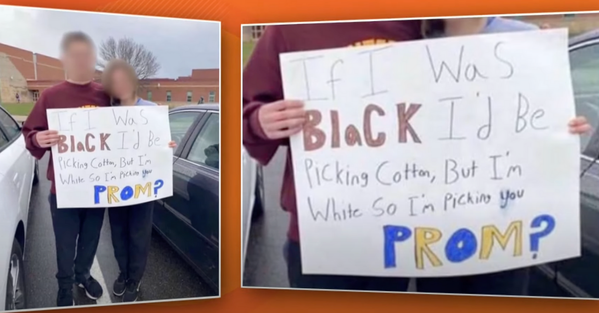 MN Teen's 'Cotton Picking' Promposal Sign Sparks Outrage: VIDEO - Comic ...