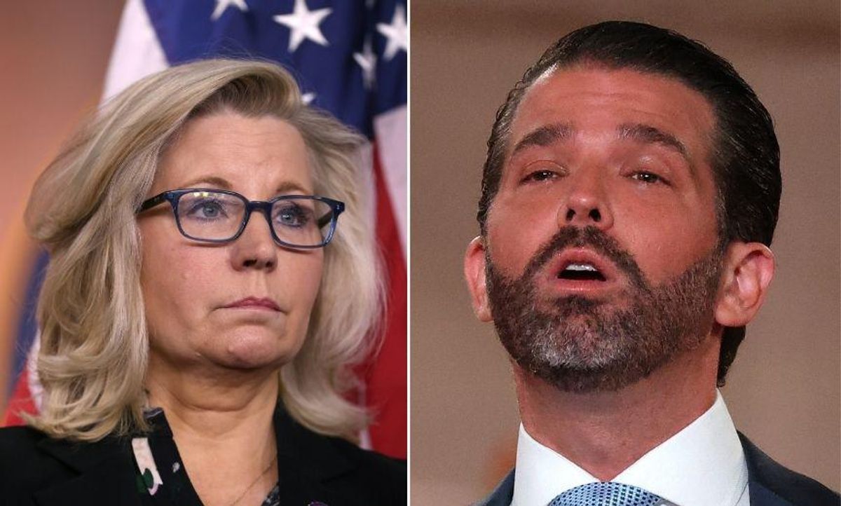 Liz Cheney Perfectly Shames Don Jr. After He Tried to Come for Her for Biden Fist Bump
