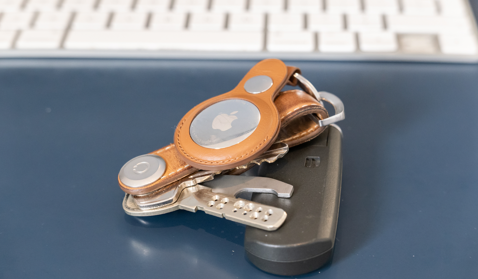 Apple AirTag on a keychain