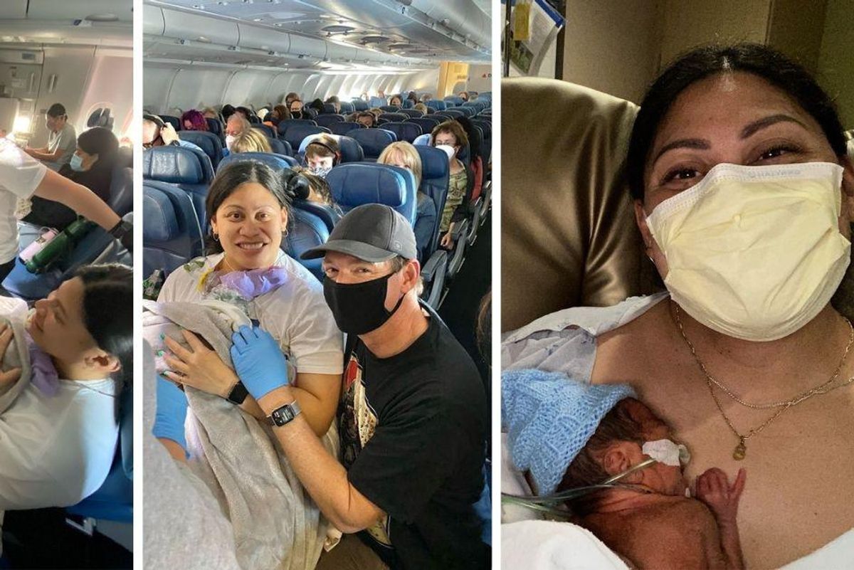 Passengers rally to help woman who unexpectedly gave birth during a flight to Hawaii