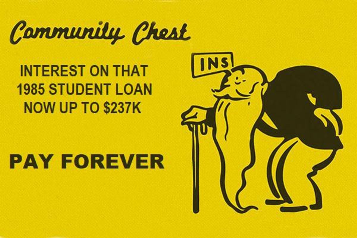 Here Come Those Student Loan Payments Again, Falling On Your Head Like A Memory
