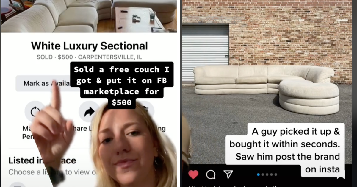 Woman Facepalms After Finding Out The Sofa She Sold For $500 Is Worth More Than 40 Times That