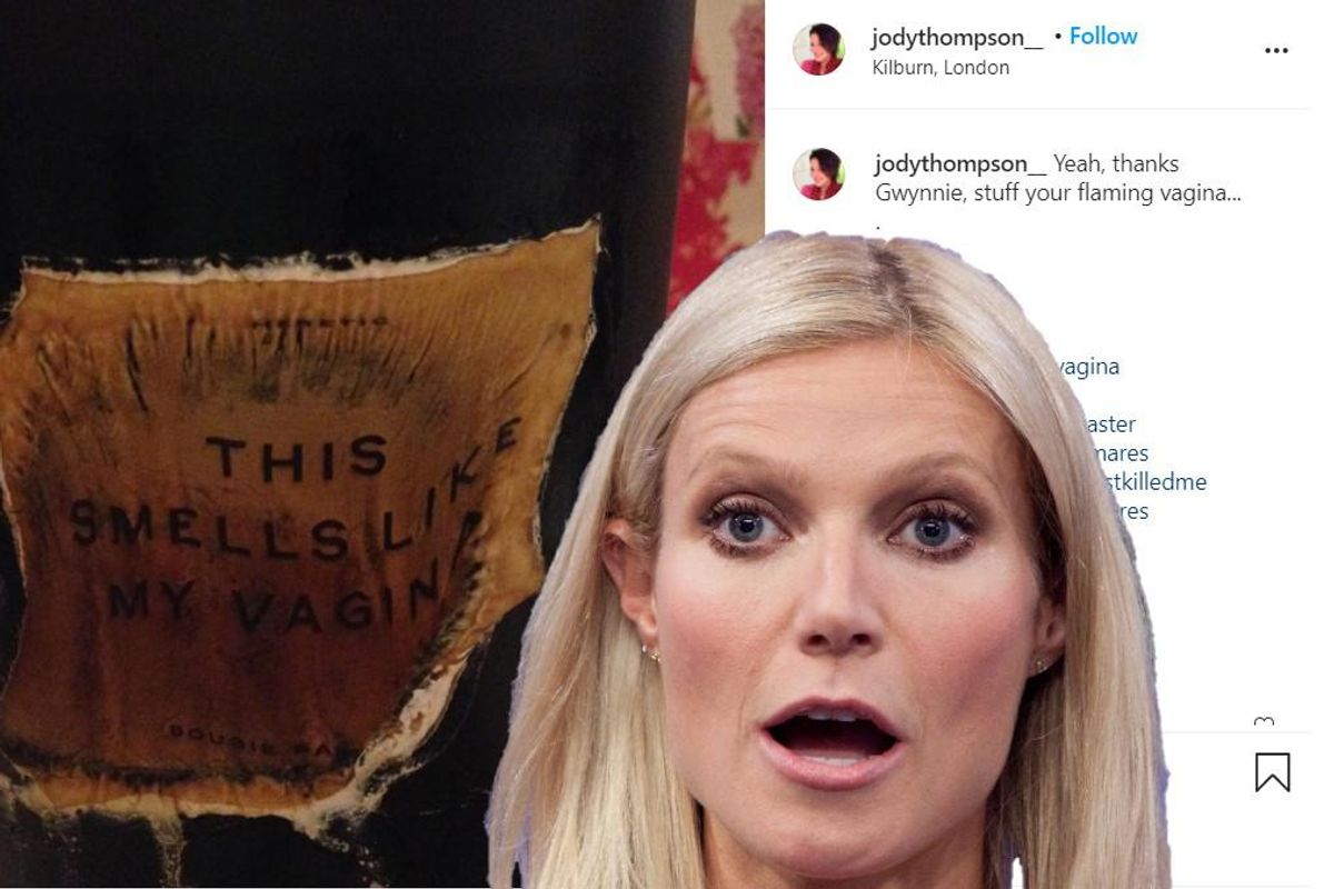 Gwyneth Paltrow with melted vagina candle