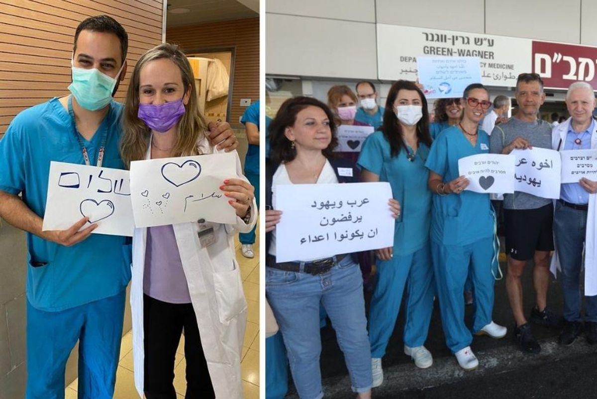 Arab and Jewish medical staff in Israel unite to remind the world they are not enemies