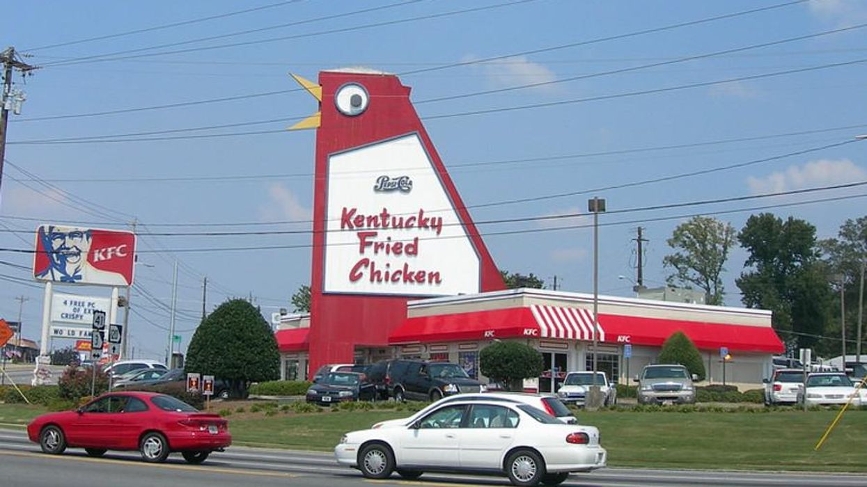 Georgia’s original Big Chicken is being challenged by a 62-foot-tall chicken topiary