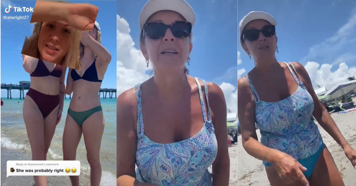 Young Women Stunned After Woman Calls Them 'Prostitutes' For Taking Bikini Photos At The Beach