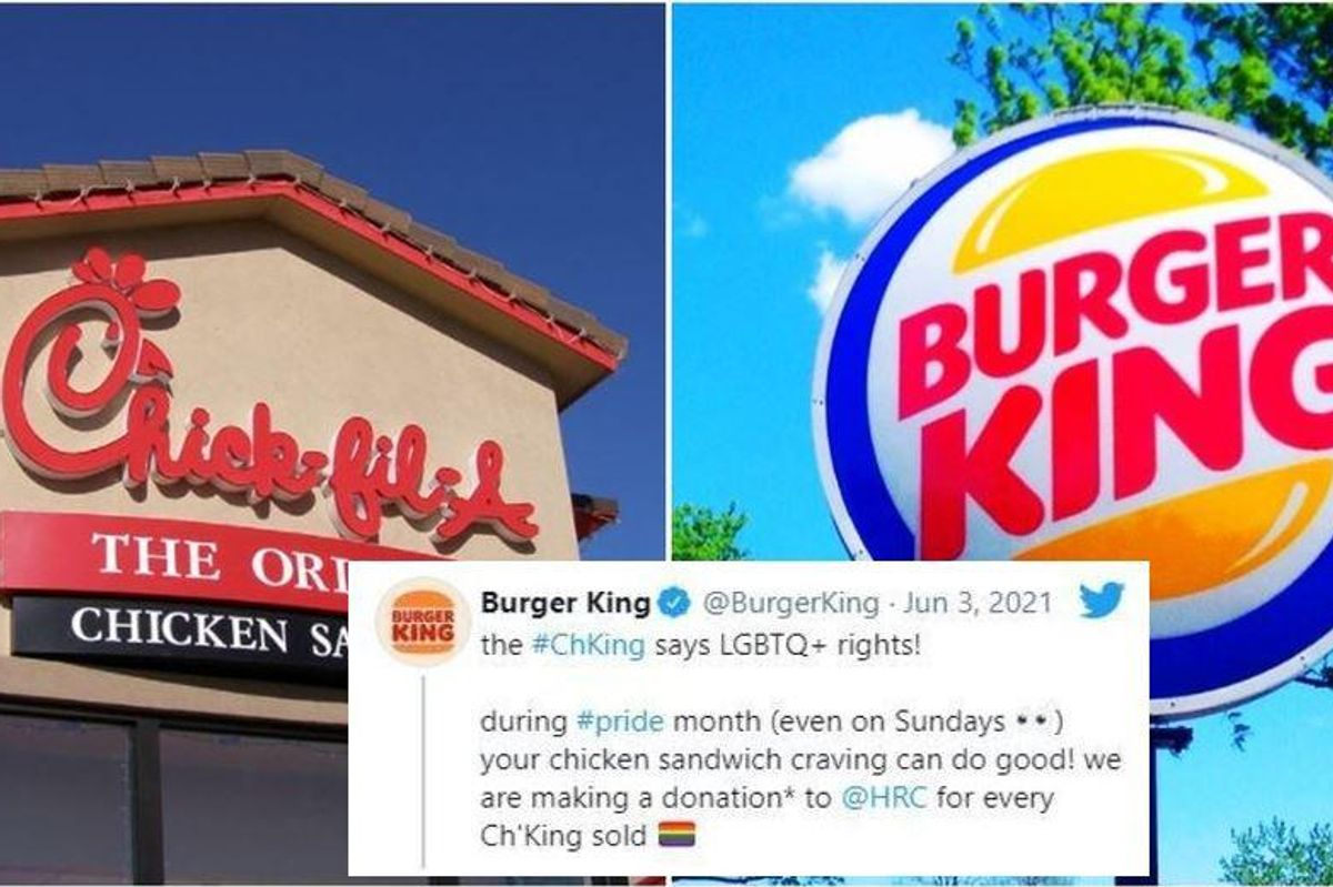 Burger King zings Chick-fil-A by donating its chicken sandwich profits to LGBTQ group