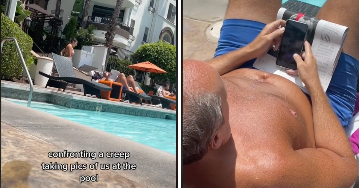 Women Make Poolside 'Creep' Instantly Regret Taking Pictures Of Them In Viral TikTok