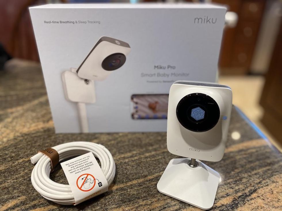 Photo of Miku Pro Smart Baby Monitor unboxed.