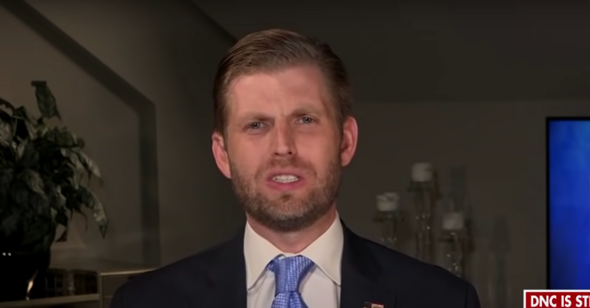 Eric Trump Mocked for Claiming the Trumps 'Live Clean Lives' in Latest Rant Against Media