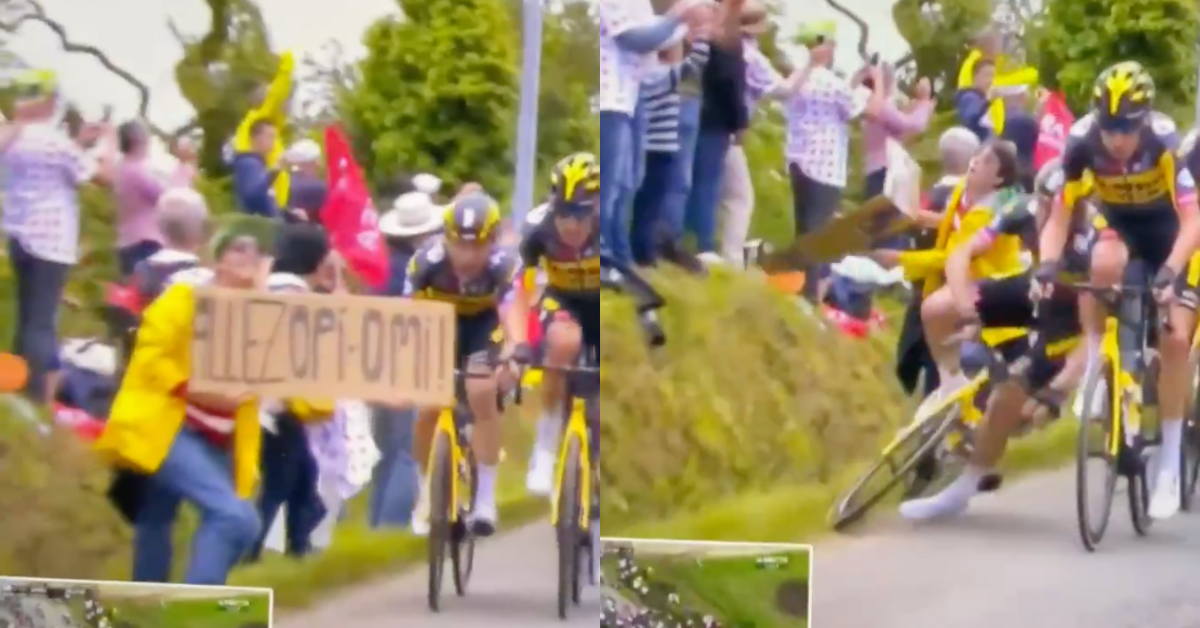 Tour De France Fan Who Wants To Be On TV Causes Massive Crash On First Day Of Race