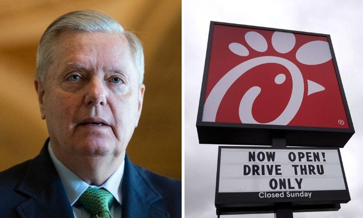 Lindsey Graham Mocked Over Tweet Declaring He Would 'Go to War' for Chick-Fil-A