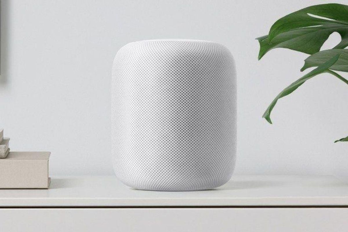 Photo of the Apple HomePod smart speaker