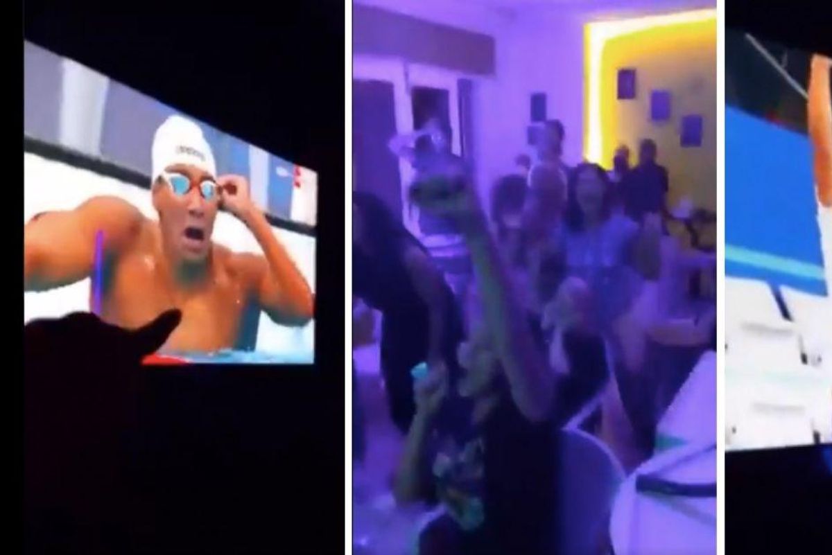 Tunisian teen swimmer shocks with surprise gold, and his family's reaction is everything