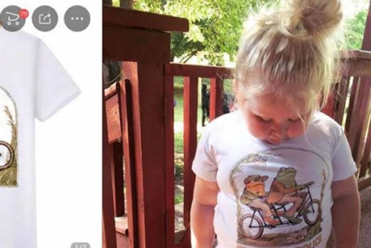 Mom ordered an infant-sized Frog and Toad shirt from China. When it arrived, she ‘just screamed.’
