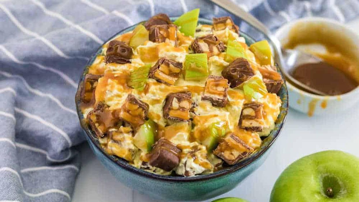 Snickers Salad is the dessert salad we didn't know we needed