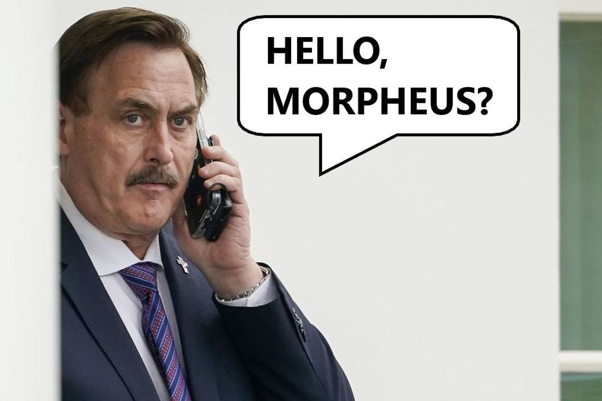 Mike Lindell talking to Morpheus