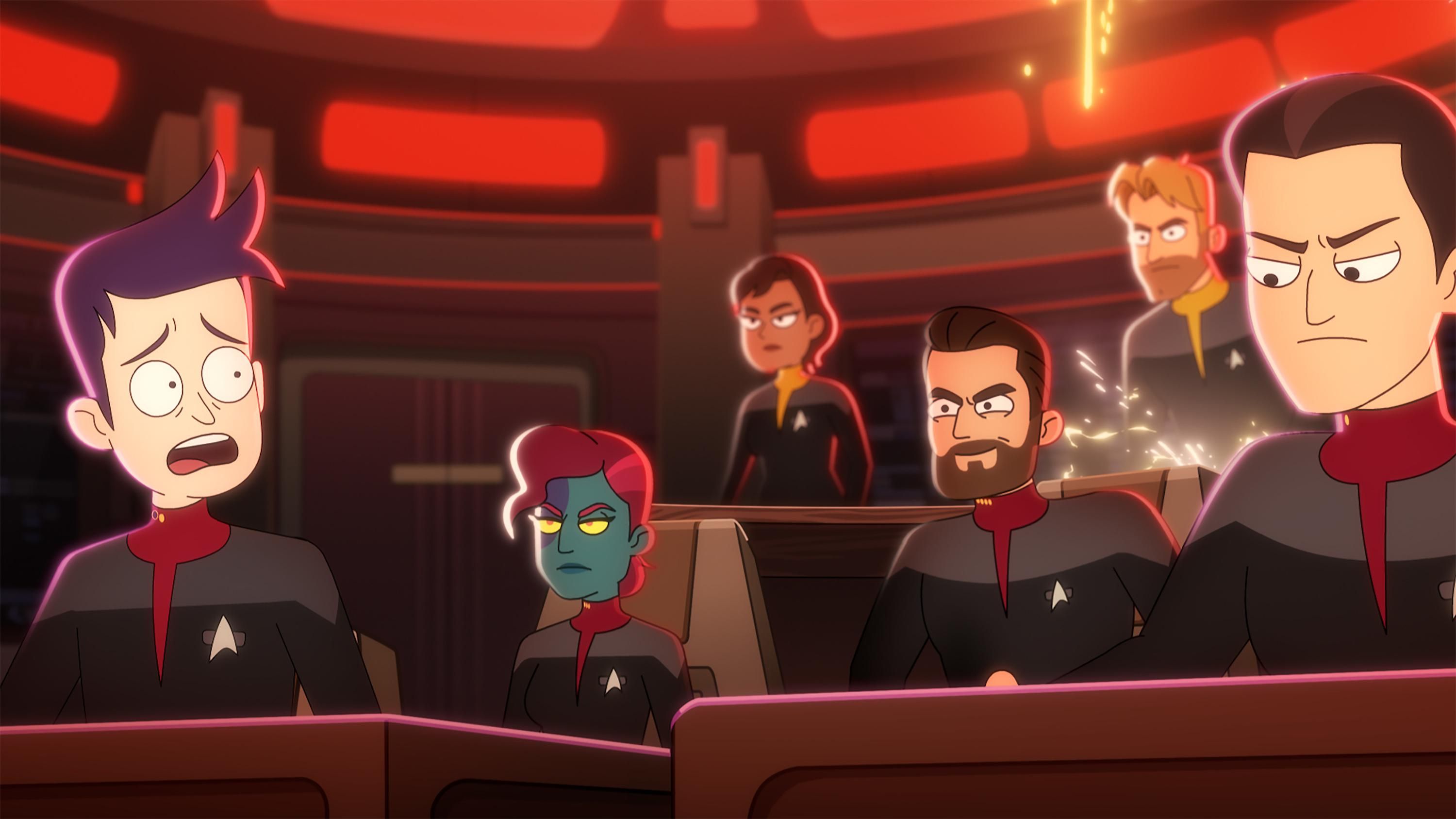 The cast of Star Trek Lower Decks