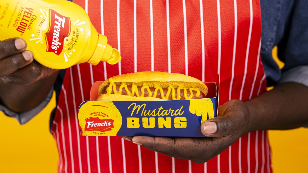 French's is releasing hot dog buns with mustard baked in 'em