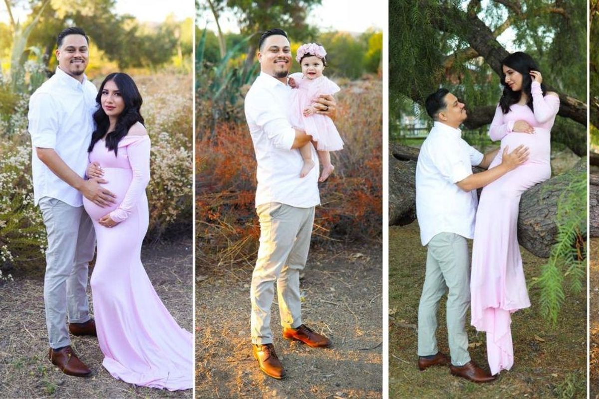 Widower beautifully recreates late wife's pregnancy photos with their 1-year-old daughter