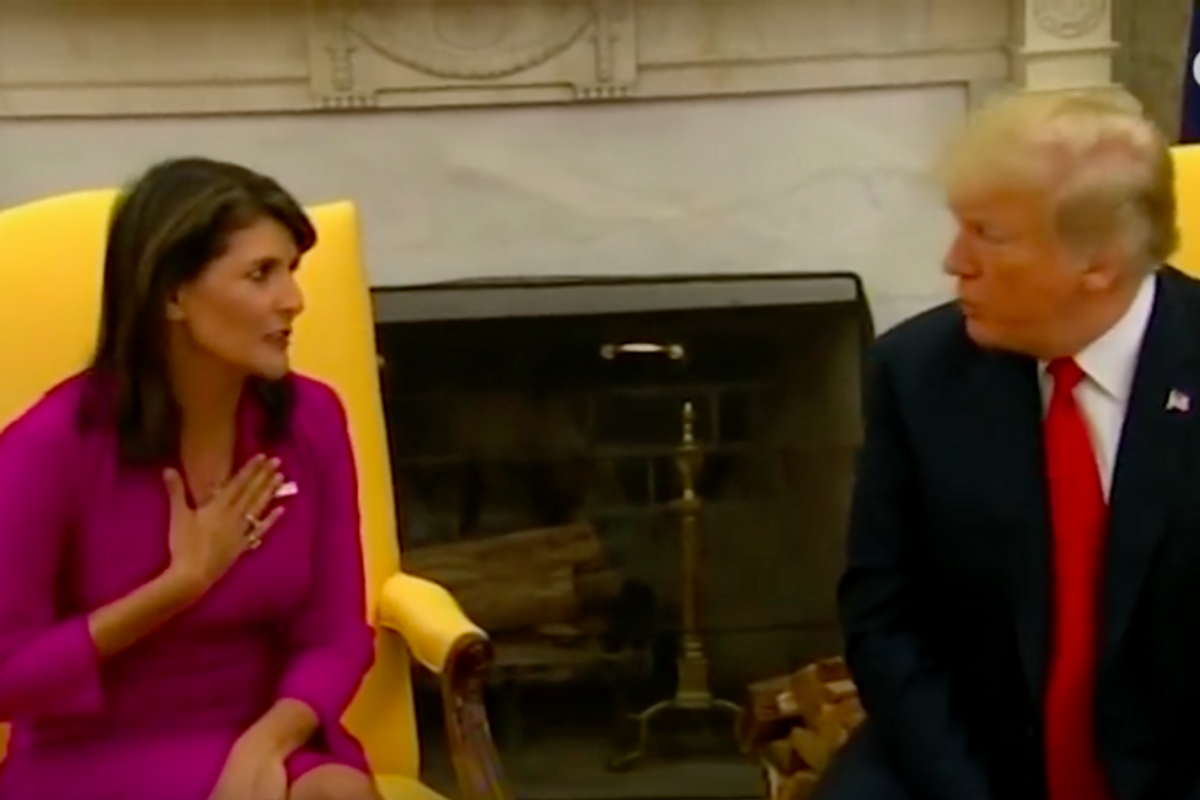 'Liberal' Media Lets Nikki Haley Memoryhole Trump Admin Cuddling Up To Taliban
