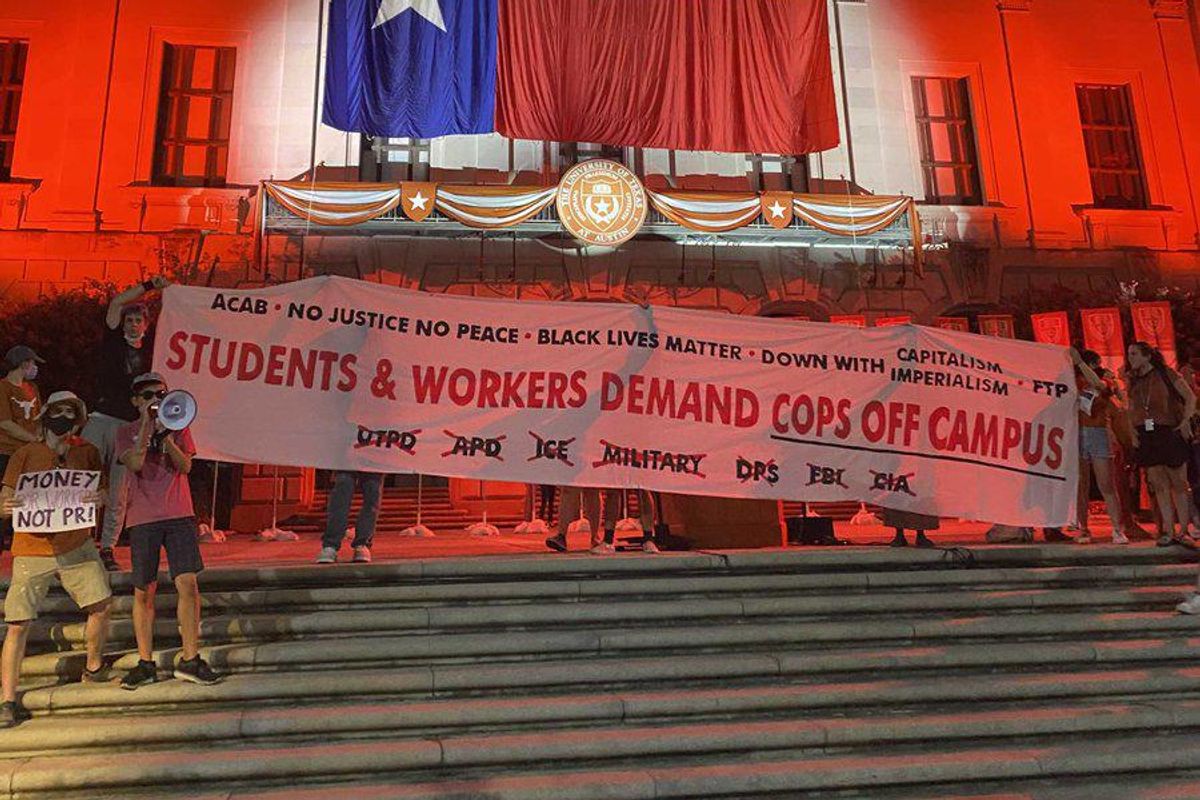 New year, same issues: UT students protest 'Eyes of Texas' at back-to-school event