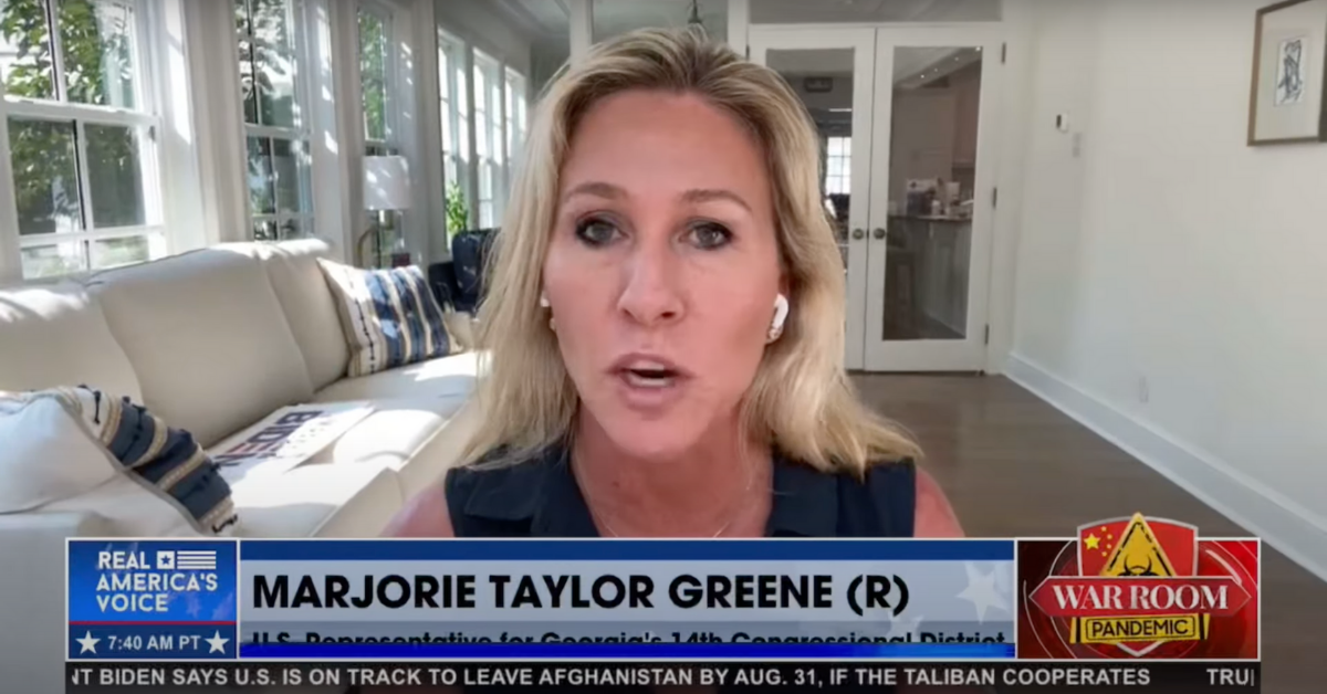 QAnon Rep. Slams GOP Colleagues Who Don't Support Impeaching Biden In Unhinged Rant