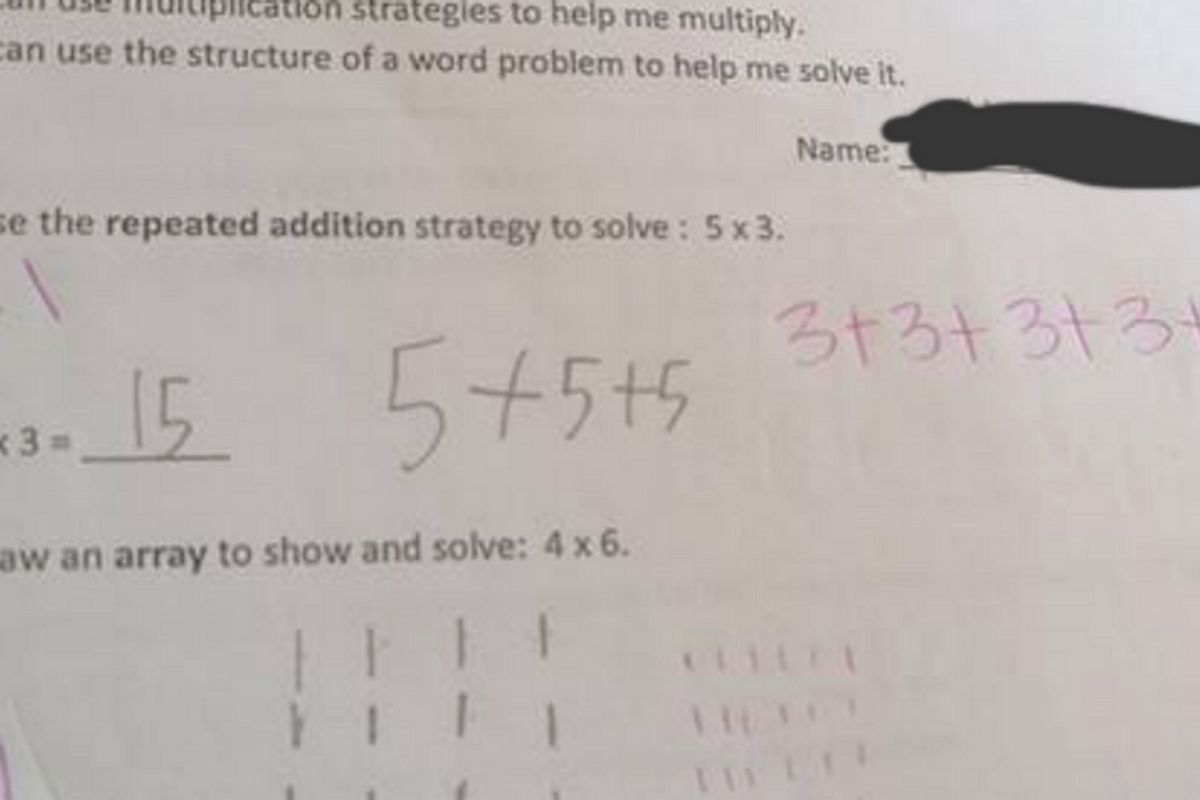 Kid’s seemingly correct answer on a math test has the Internet up in arms