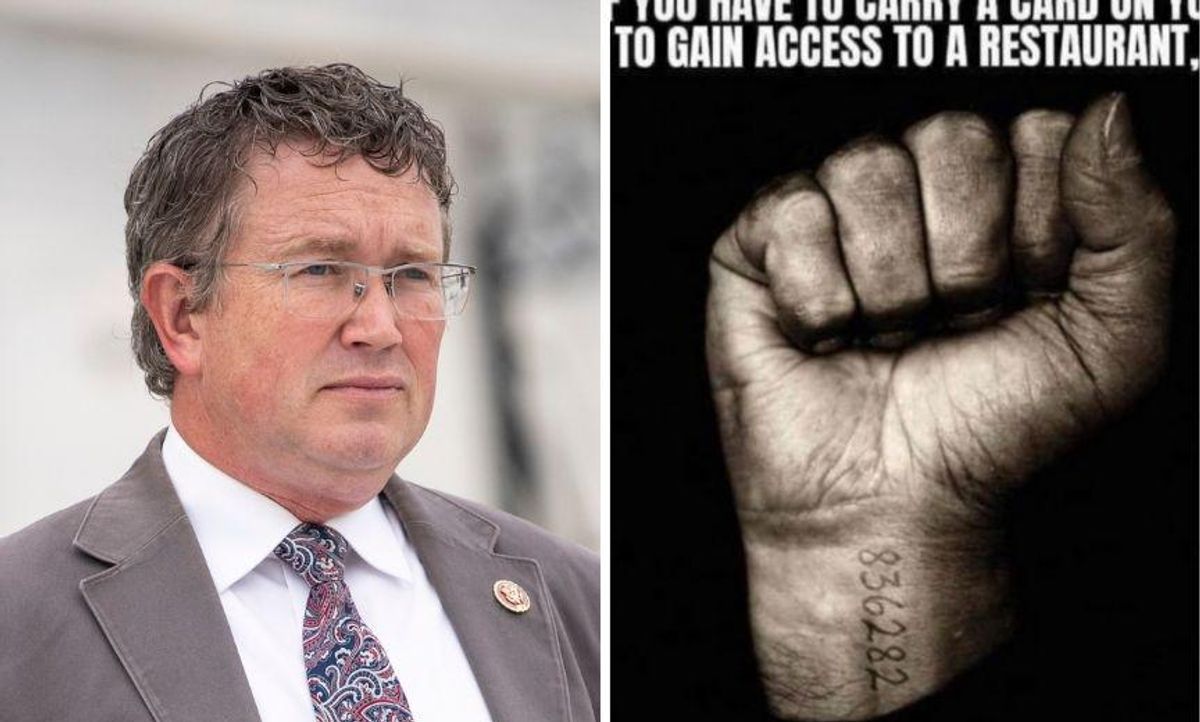 GOP Rep. Slammed After Deleting Bonkers Meme Comparing Vaccine Mandates to Holocaust