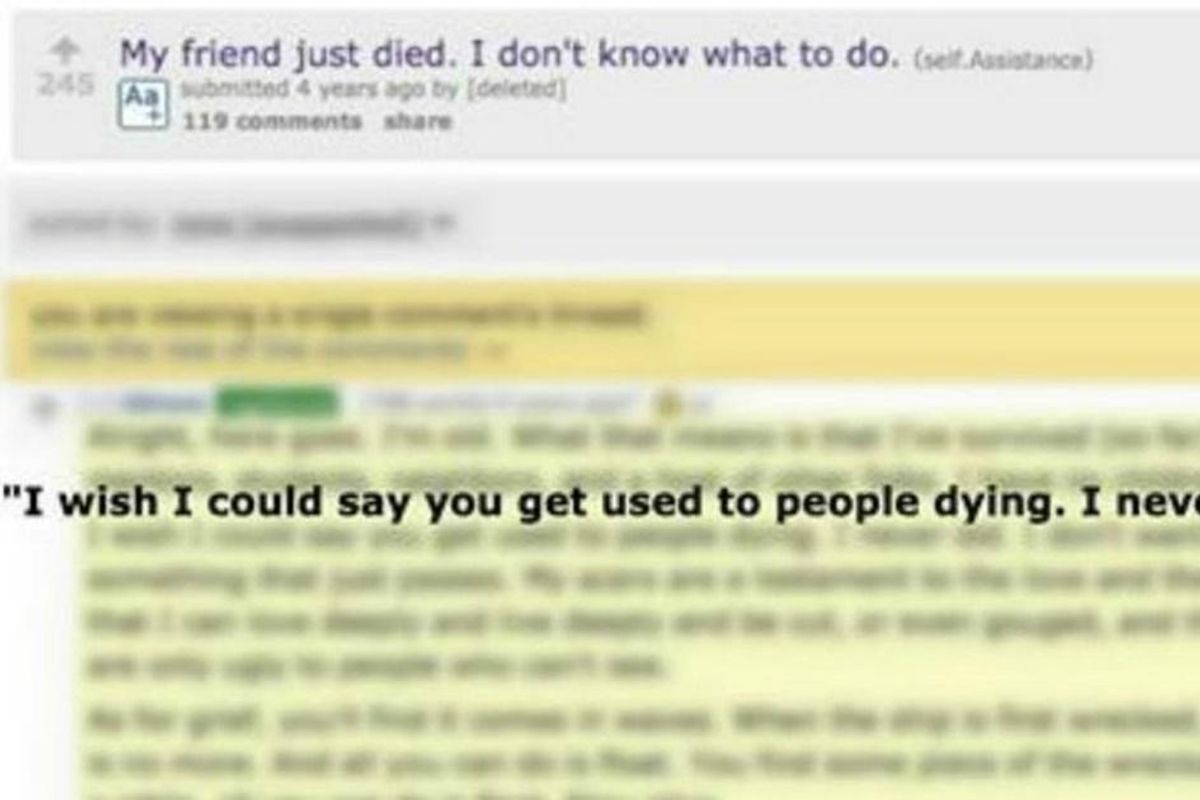 grief advice, grieving a friend, great advice