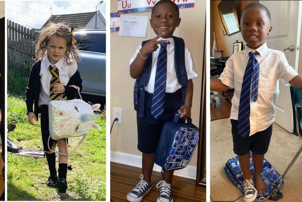 Parents are sharing hilarious before and after pictures of their kids' first day of school