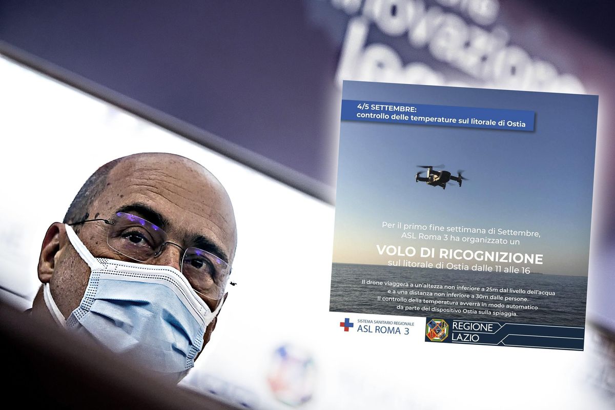 Il maltempo blocca l’ultima follia in Lazio: il drone che misura la febbre in spiaggia