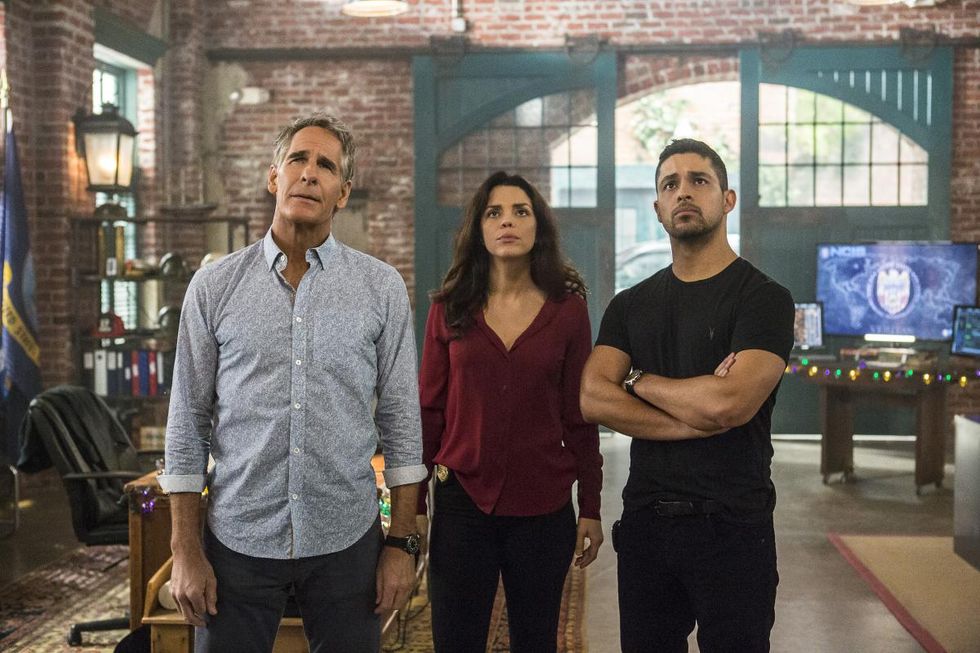 Scott Bakula with Vanessa Ferlito and Wilmer Valderrama